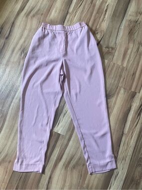 Anthropologie Essential Pull On Trousers Size S Purple Lilac Elastic Waist Sz S